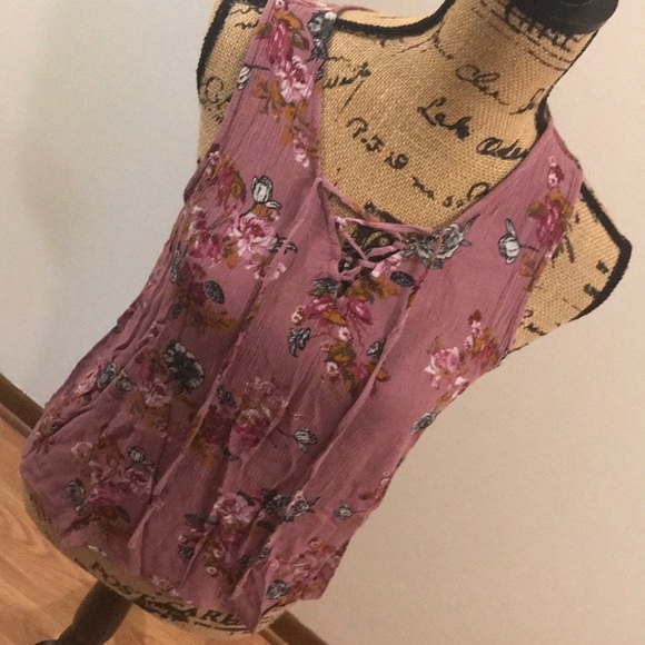 Hippie Rose Tops - Floral tie top